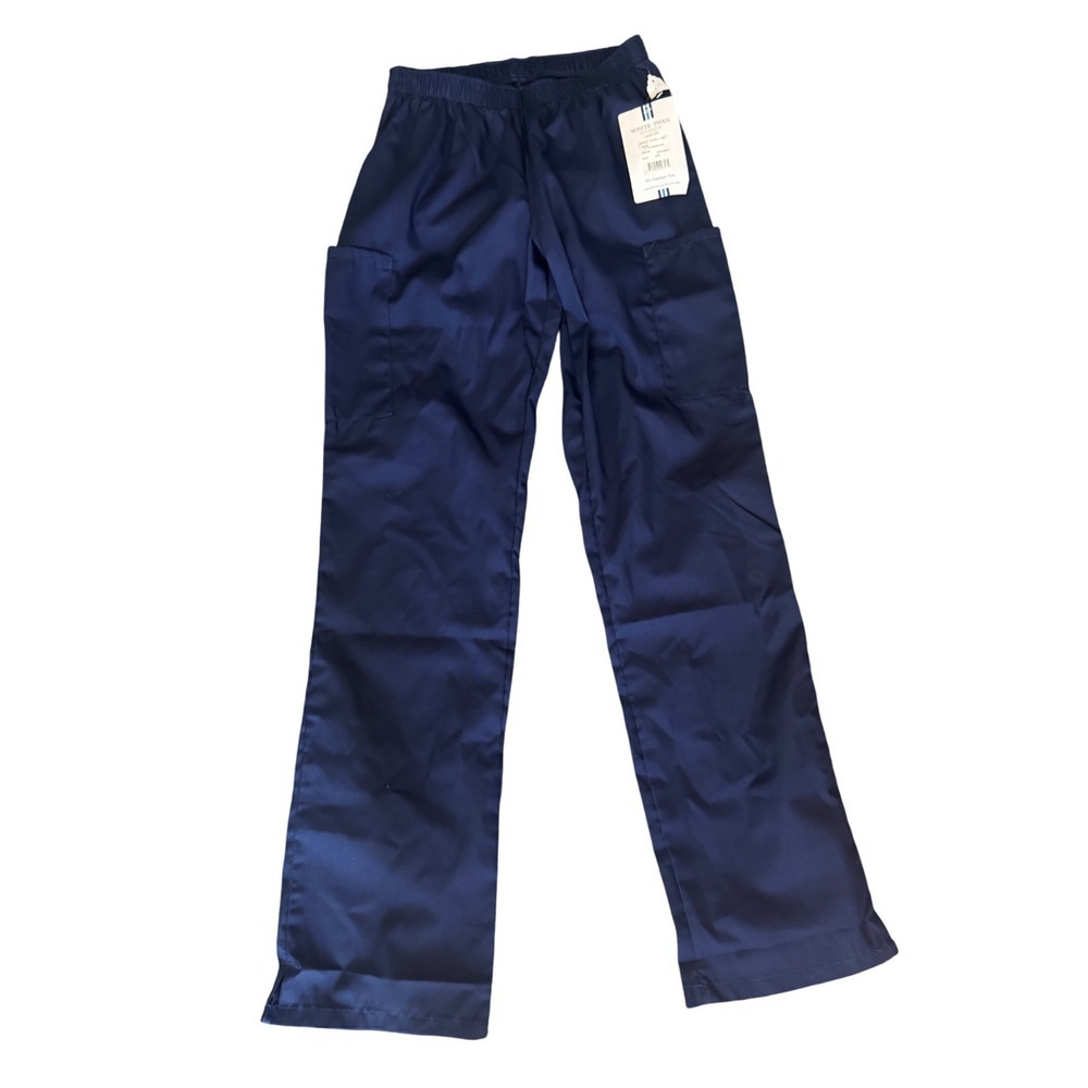 White swan-new with tags boot cut navy size XXS women's scrub pants - Picture 3 of 3